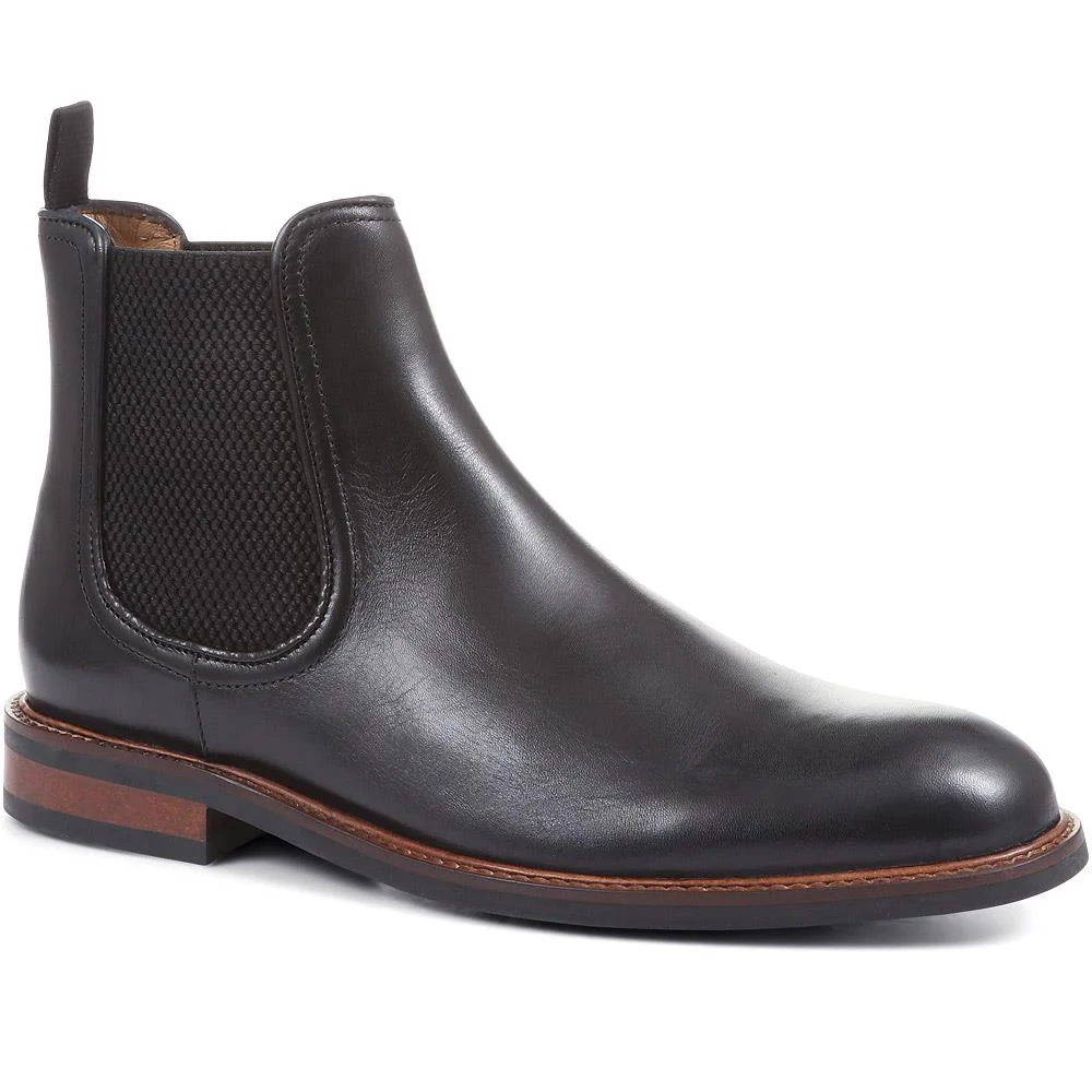 Eastbourne Leather Chelsea Boots - EASTBOURNE / 322 611 - Black