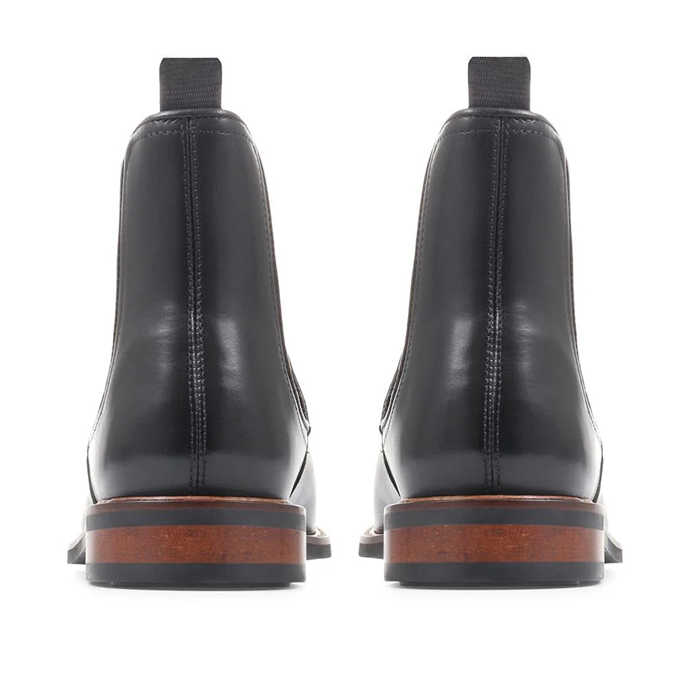 Eastbourne Leather Chelsea Boots - EASTBOURNE / 322 611 - Black - Image 3