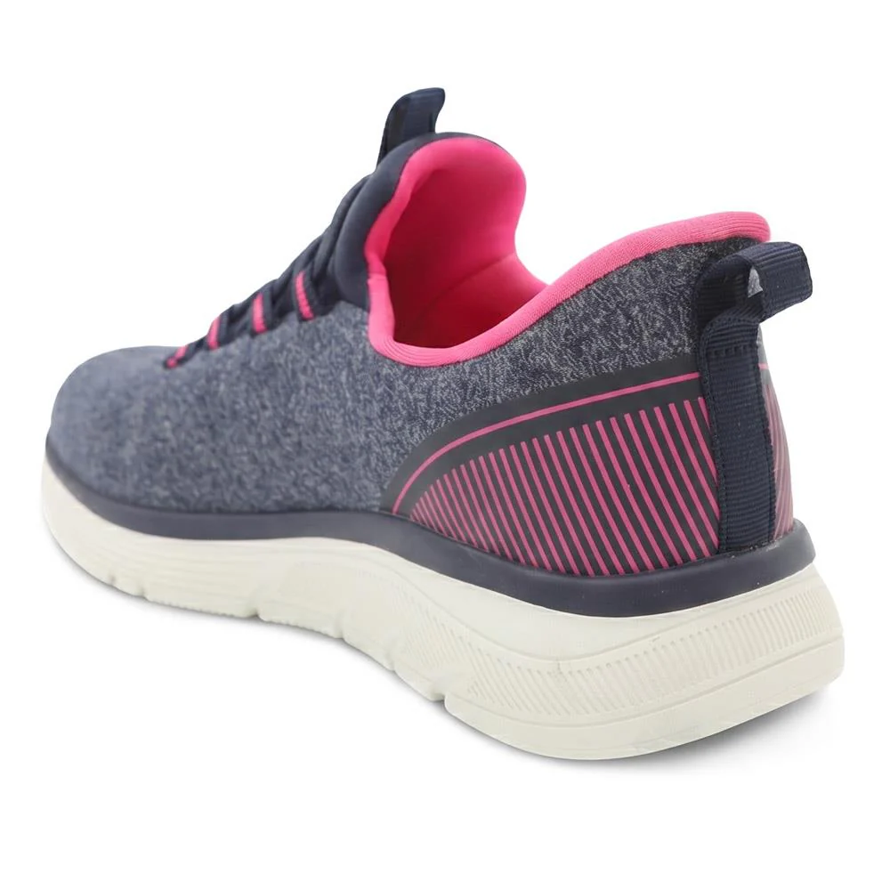 Easy Step In Wide Fit Memory Foam Trainers - BOJIE43023 / 329 531 - Navy - Image 4