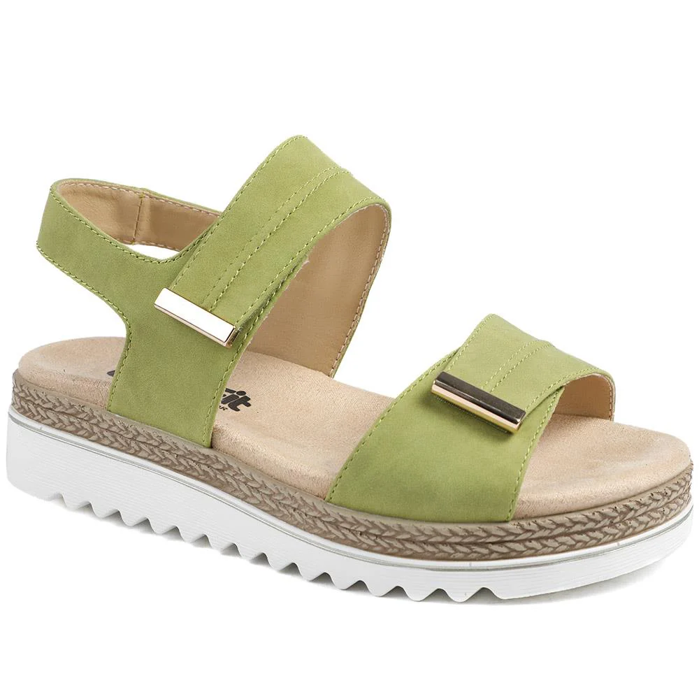 EasyFit Catena Extra Wide Touch Fasten Sandals - CATENA / 329 163 - Green