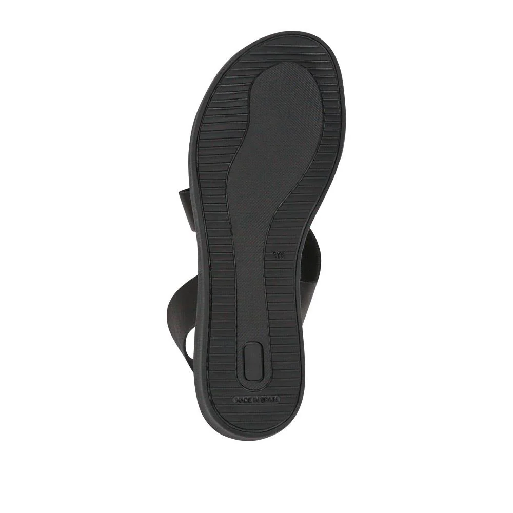 Elasticated Leather Sandals - PERSI41000 / 327 542 - Black - Image 5