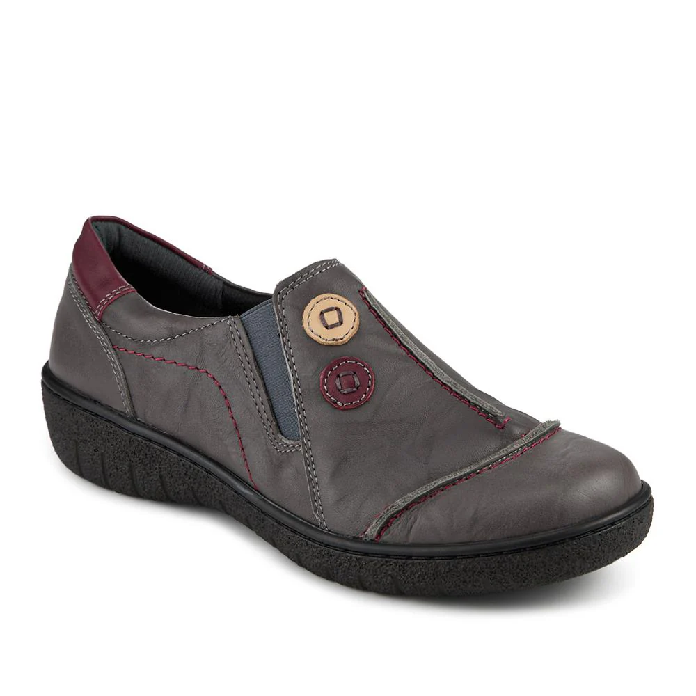 Elasticated Leather Slip-On Shoes - HAK41008 / 327 435 - Image 2