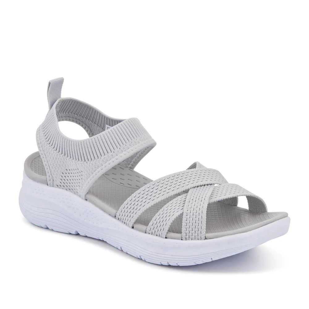 Elasticated Slip-On Sandals - XIAM41017 / 327 825 - Grey