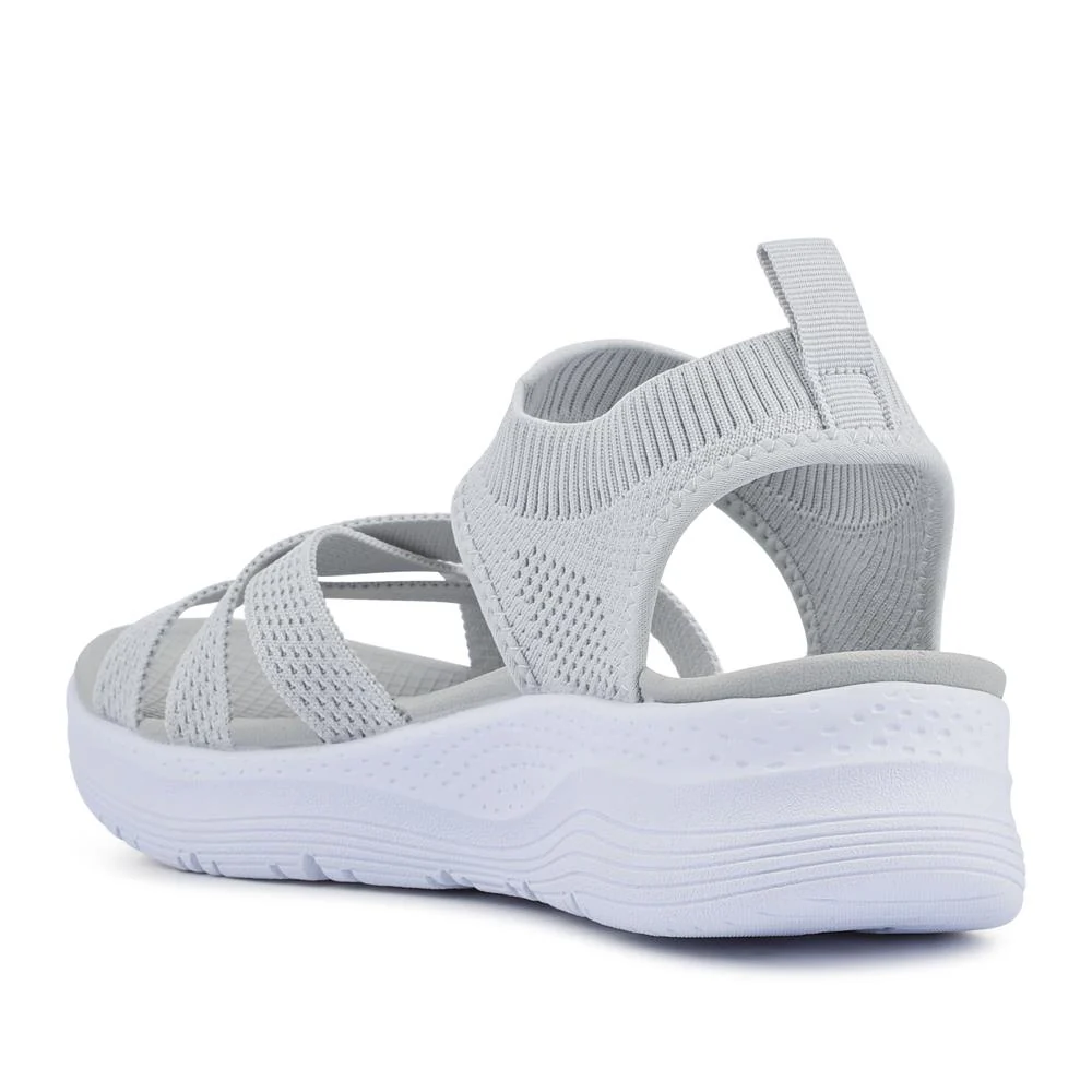 Elasticated Slip-On Sandals - XIAM41017 / 327 825 - Grey - Image 3