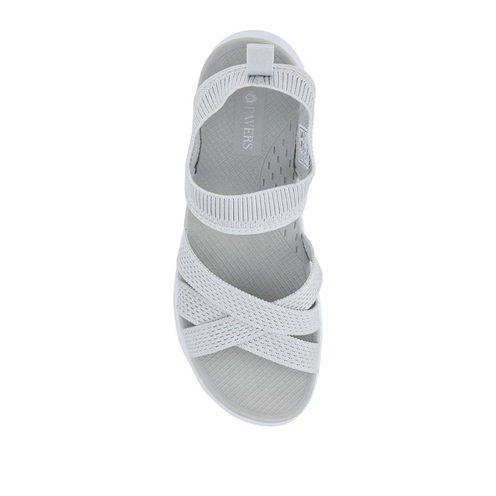 Elasticated Slip-On Sandals - XIAM41017 / 327 825 - Grey - Image 4