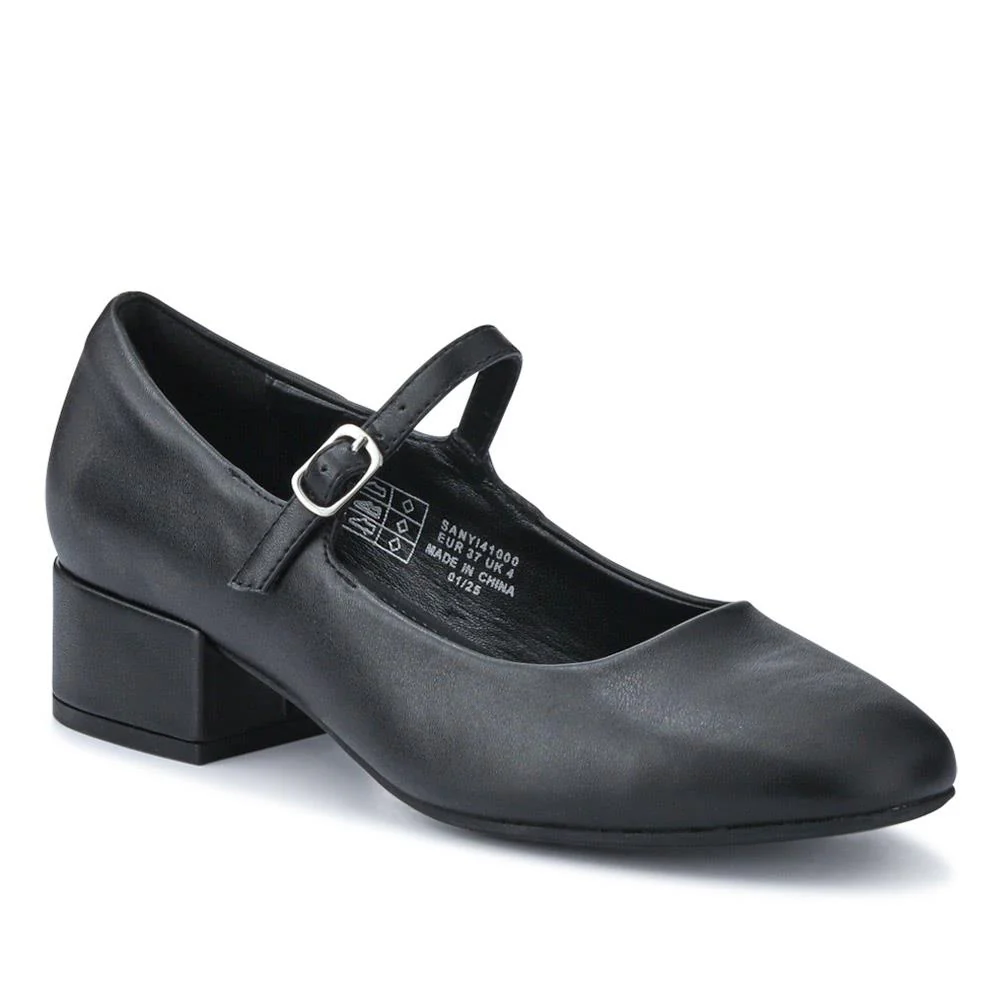 Elegant Buckled Mary Janes - SANYI41000 / 327 215 - Black