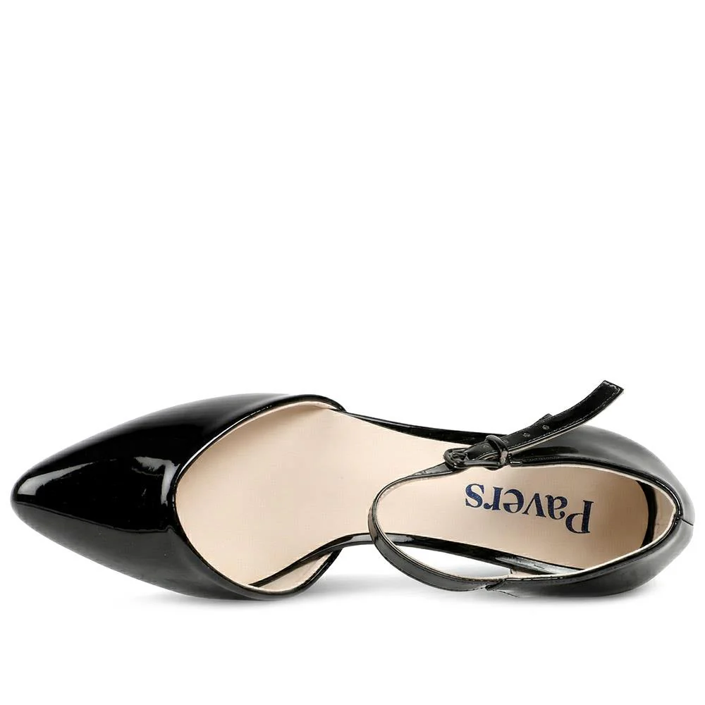 Elegant Lightweight Court Shoes - WK43006 / 329 026 - Black Patent - Image 4
