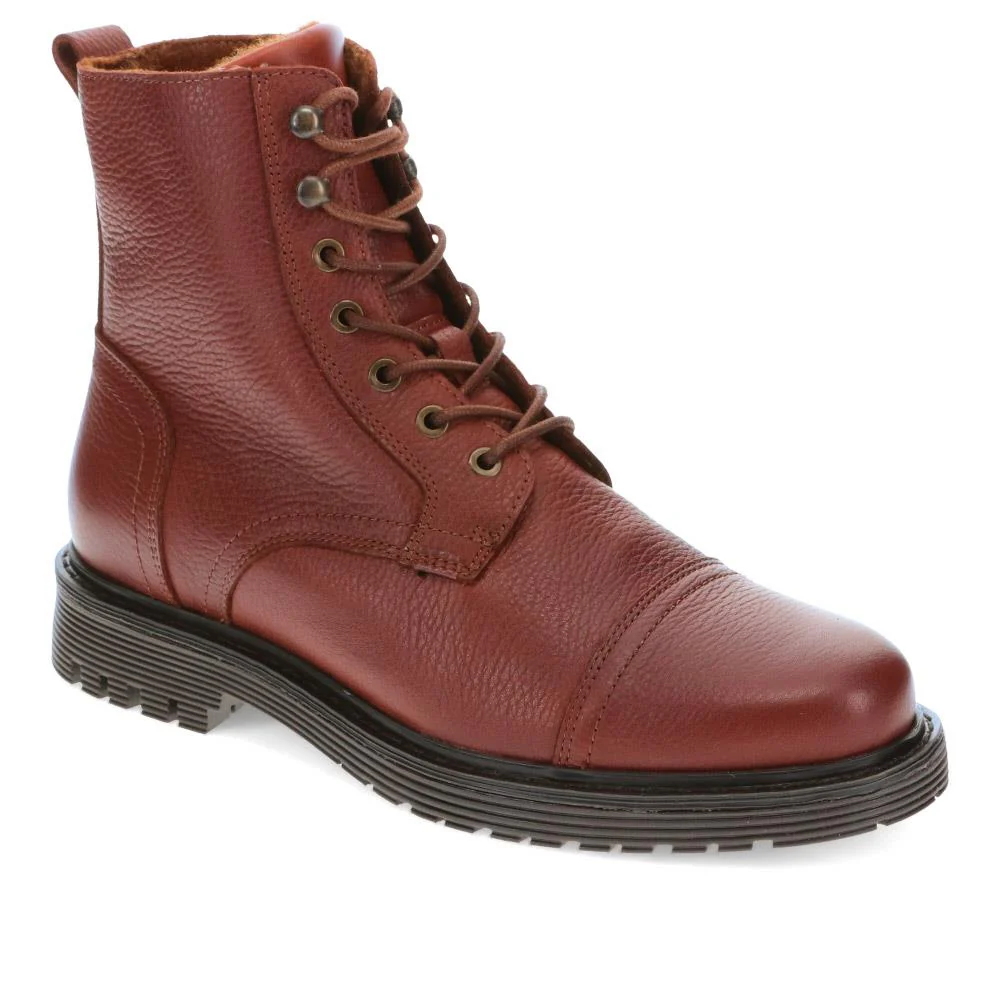 Embankment Leather Boots - EMBANKMENT / 326 259 - Brown Grain
