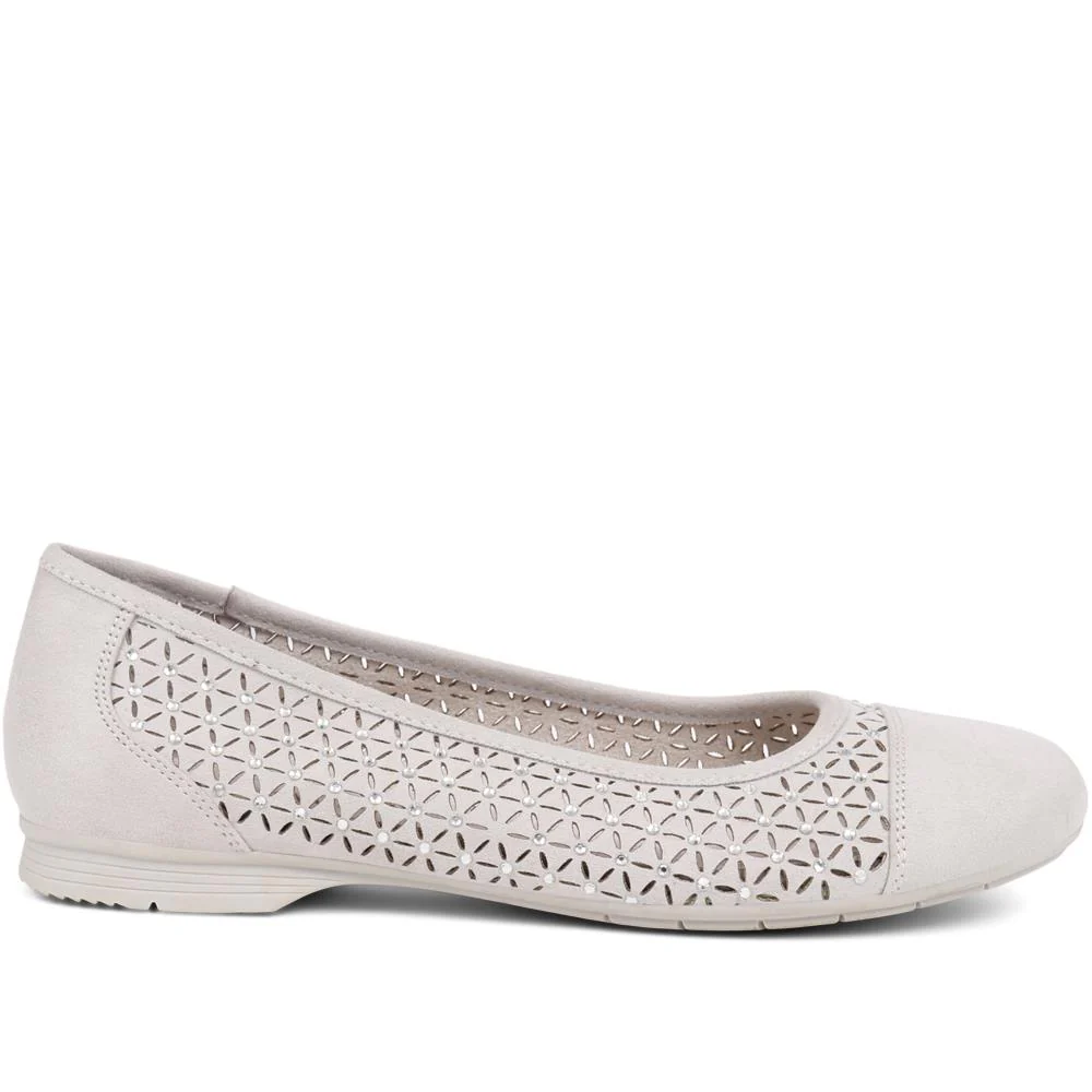 Embellished Pumps - JANSP39007 / 325 059 - Light Grey - Image 2