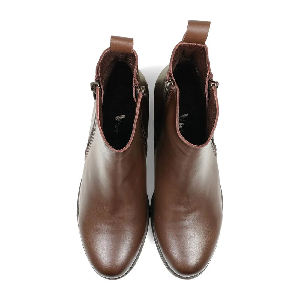 Essential Comfort Boots D Fit - SAGE - Sage / null - Brown Leather - Image 5