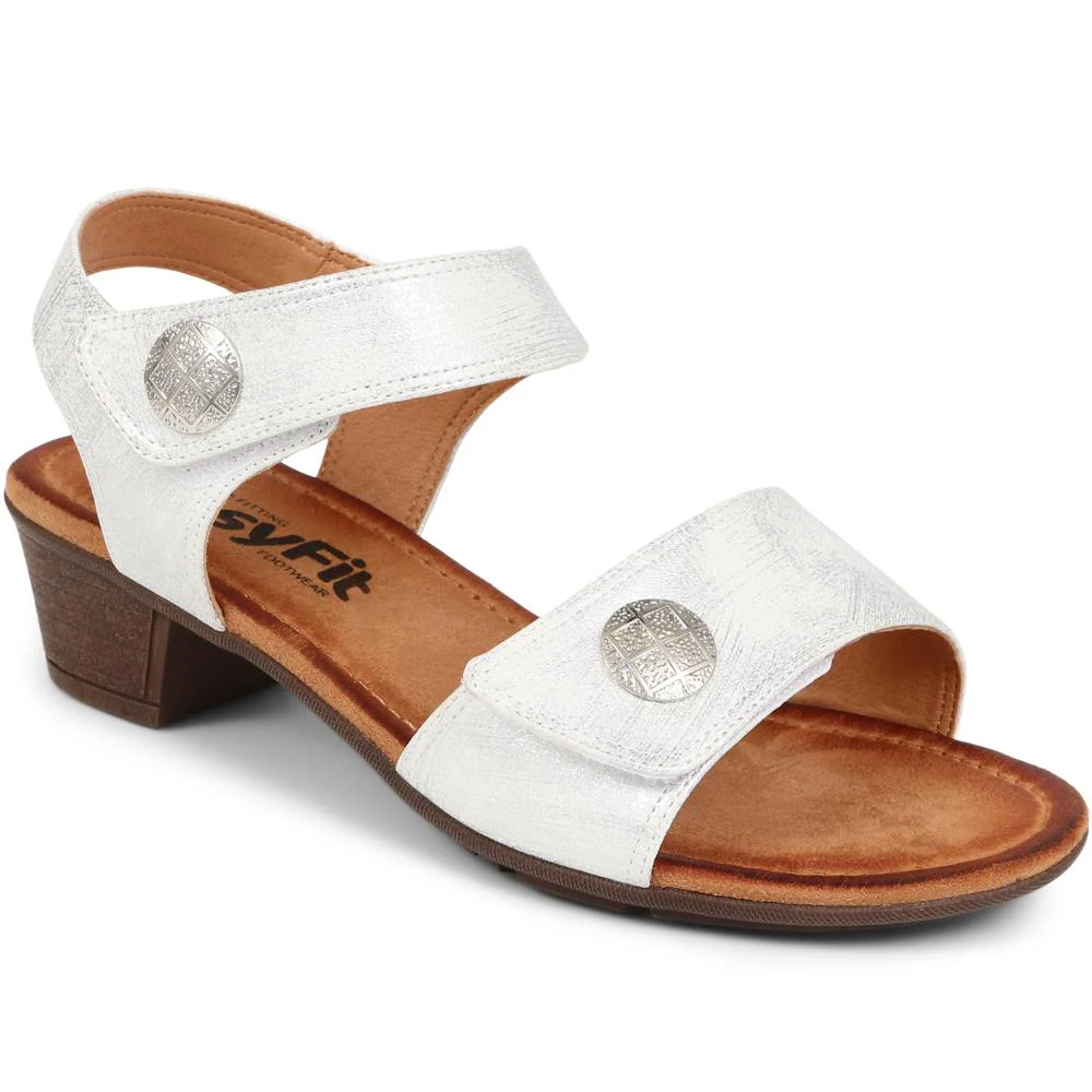 Extra-Wide Block-Heeled Sandals - SOFI / 325 531