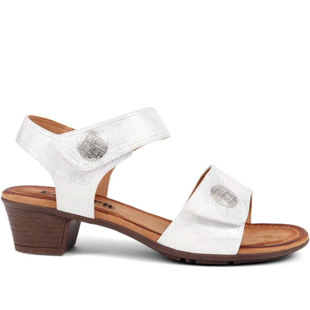 Extra-Wide Block-Heeled Sandals - SOFI / 325 531 - White - Image 2