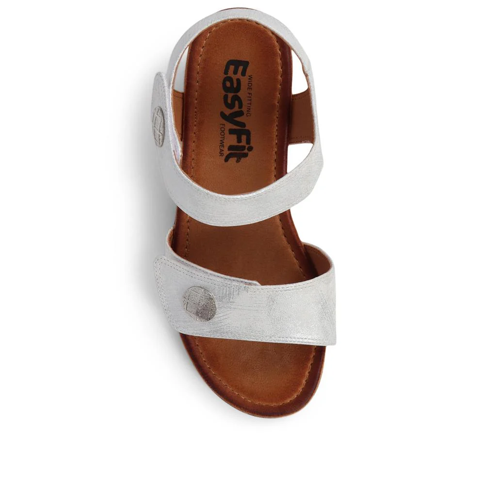 Extra-Wide Block-Heeled Sandals - SOFI / 325 531 - White - Image 5