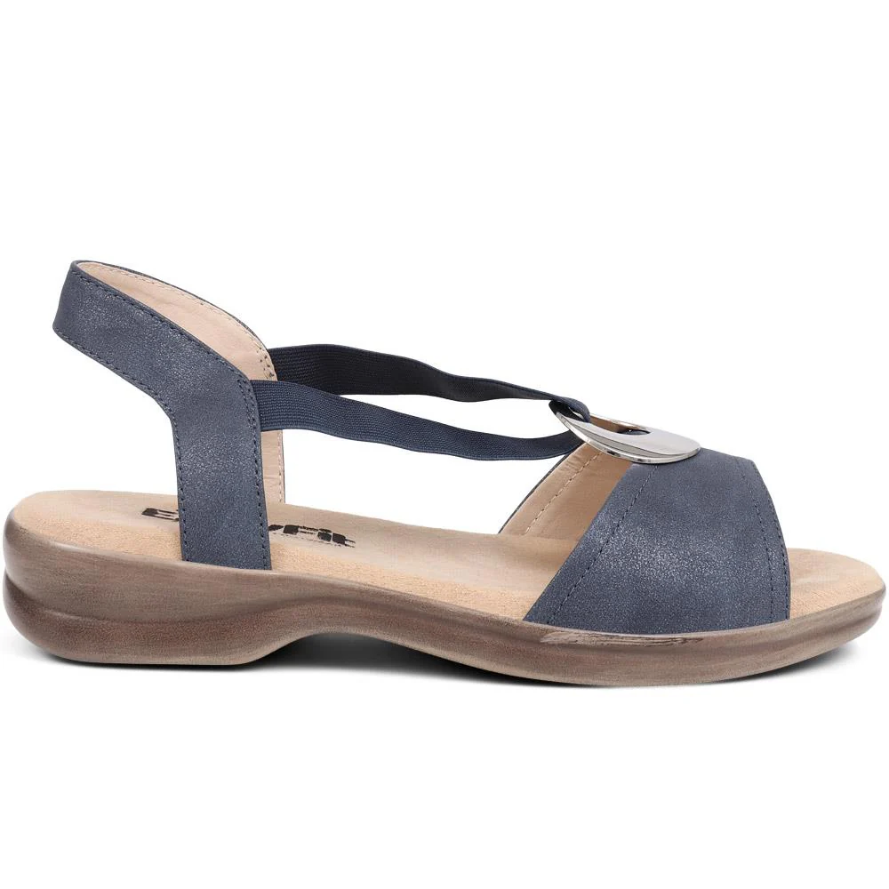 Extra-Wide Elasticated Sandals  - CAROLA / 325 591 - Navy - Image 2