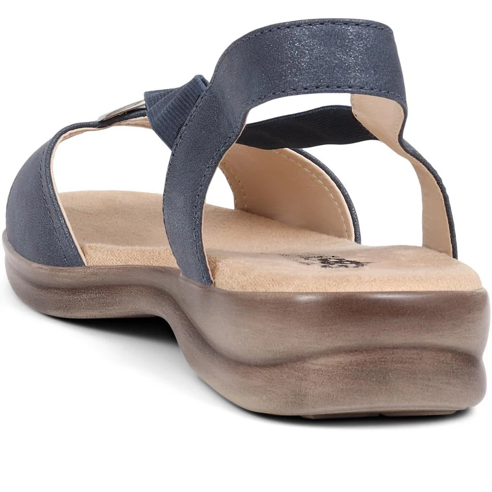 Extra-Wide Elasticated Sandals  - CAROLA / 325 591 - Navy - Image 3