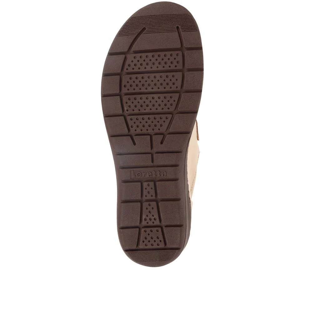 Extra-Wide Fit Adjustable Shoes - LEANNE / 320 188 - Beige - Image 5