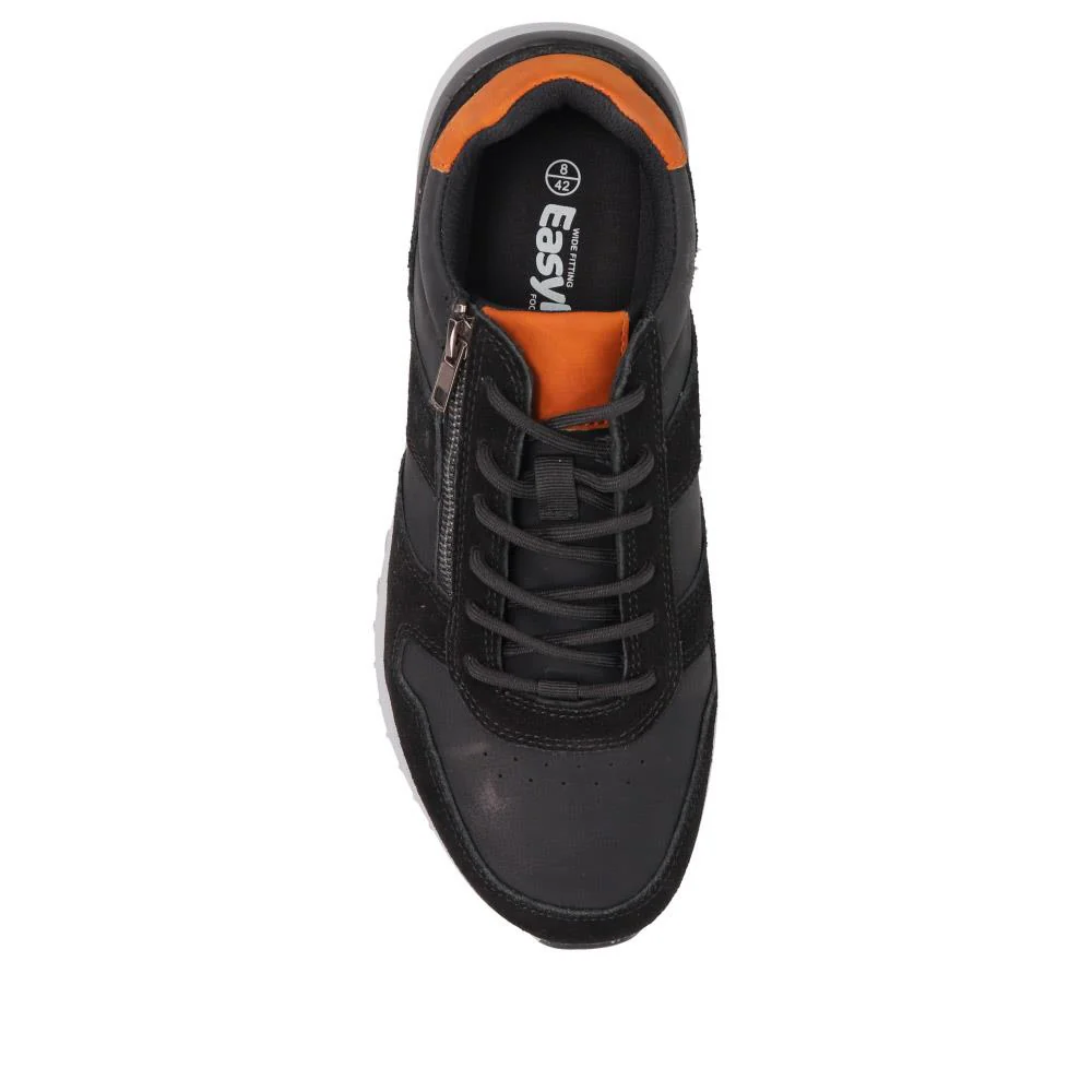 Extra-Wide Fit Casual Trainers  - RICHARD / 326 509 - Black - Image 5