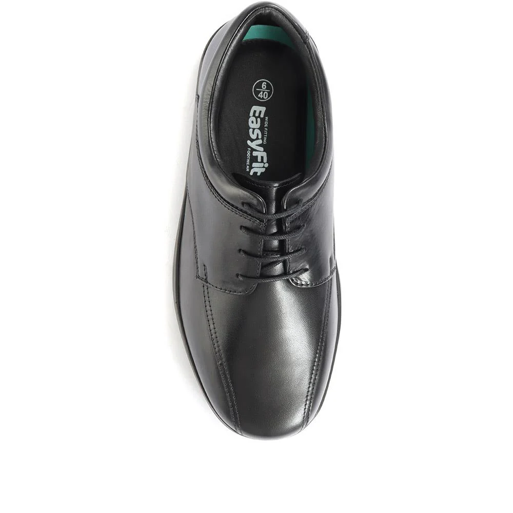 Extra Wide Fit Leather Derby Shoes - CAESAR / 321 157 - Black - Image 5