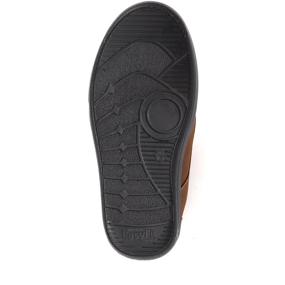 Extra Wide Fit Leather Lace-up Shoes - PAULO / 323 744 - Taupe - Image 4