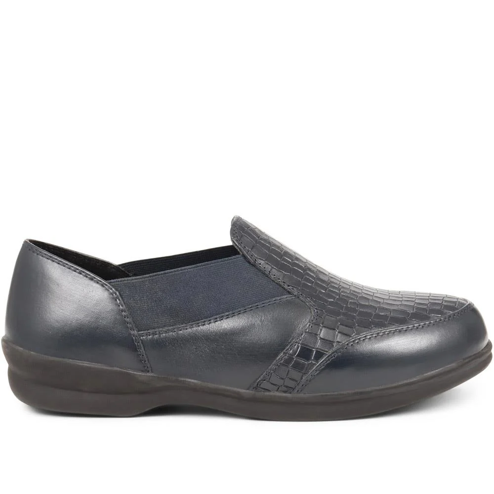 Extra Wide Fit Slip On Shoes - LILIANNE / 323 994 - Navy - Image 2