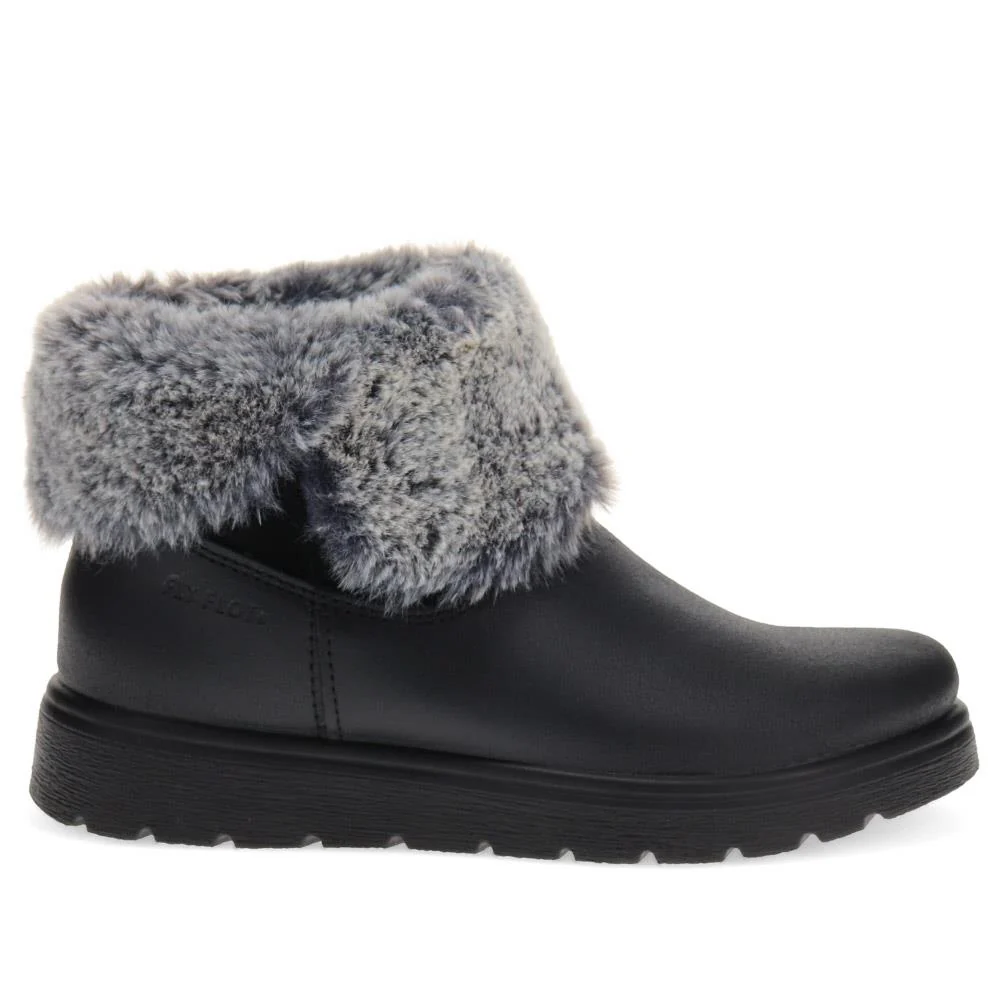 Fly Flot Faux Fur Ankle Boots  - FLY40039 / 325 641 - Black - Image 2