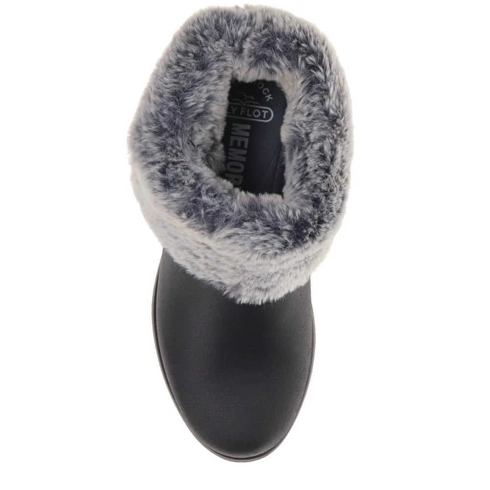 Fly Flot Faux Fur Ankle Boots  - FLY40039 / 325 641 - Black - Image 5