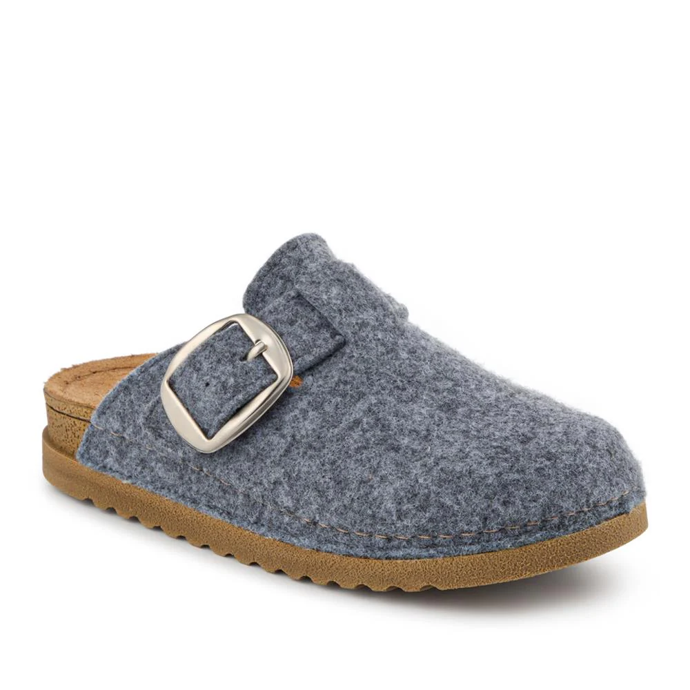Faux-Fur Mule Slippers - SERAY42003 / 328 269 - Grey