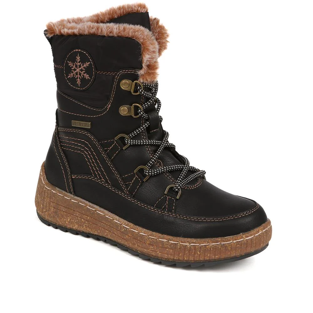 Faux-Fur Weather Boots - WOIL38034 / 324 570 - Black