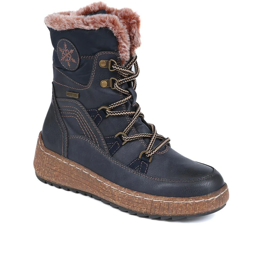 Faux-Fur Weather Boots - WOIL38034 / 324 570 - Navy