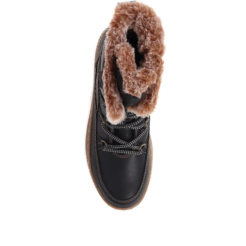 Faux-Fur Weather Boots - WOIL38034 / 324 570 - Black - Image 5