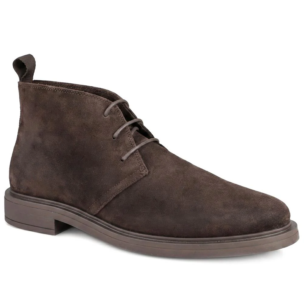 Favian Leather Lace Up Chukka Boots - FAVIAN / 330 216 - Dark Brown Suede