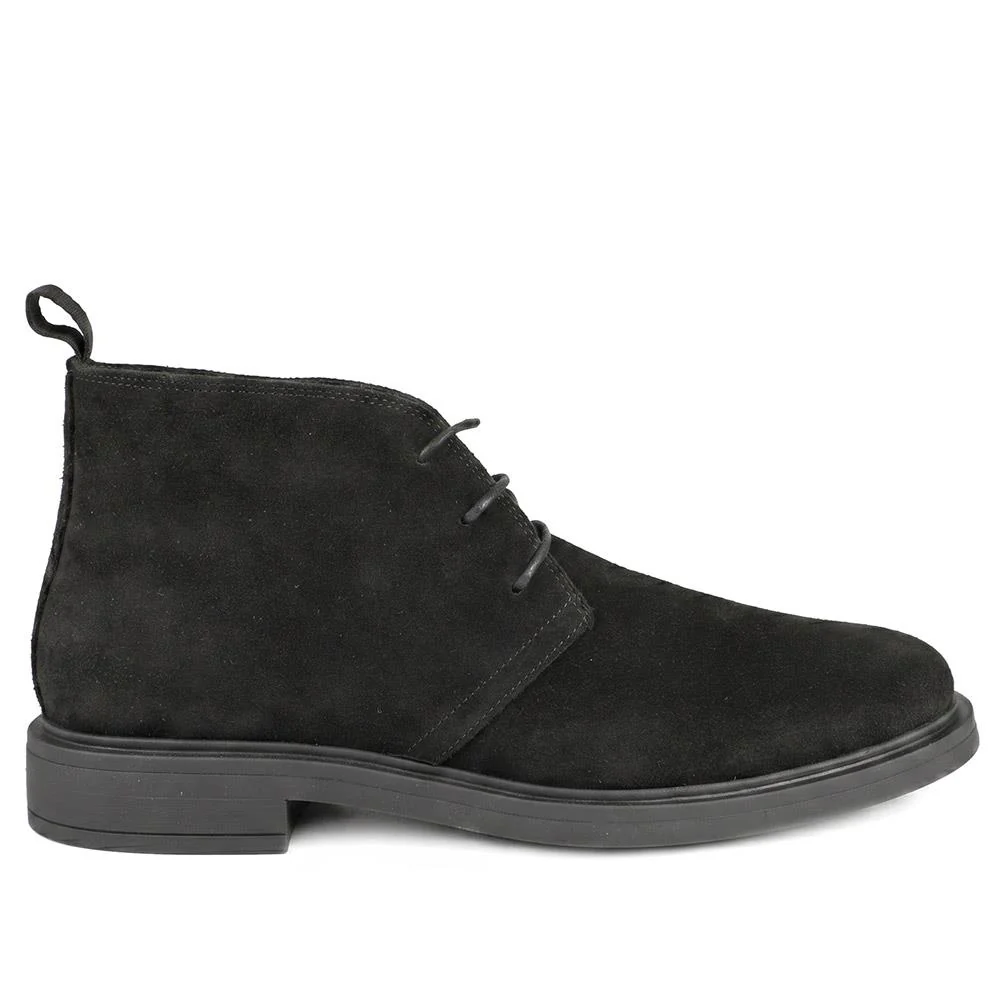 Favian Leather Lace Up Chukka Boots - FAVIAN / 330 216 - Black Suede - Image 3