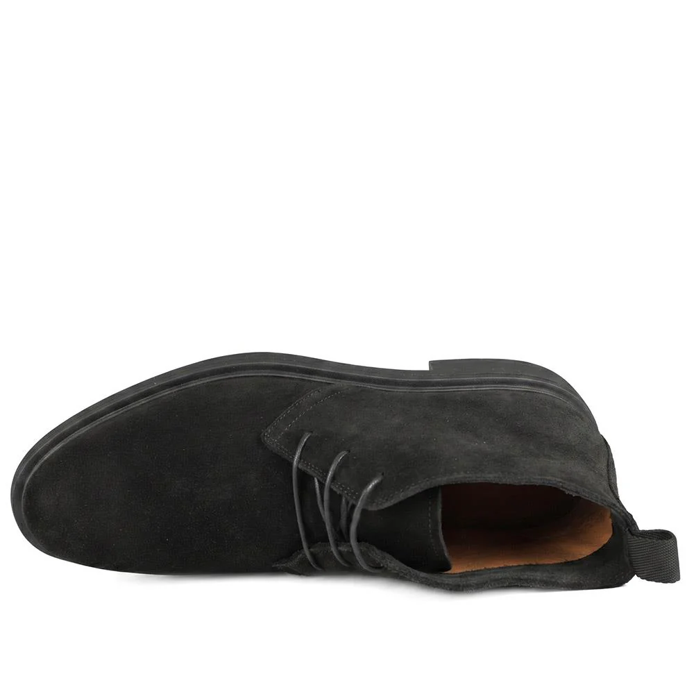 Favian Leather Lace Up Chukka Boots - FAVIAN / 330 216 - Black Suede - Image 5