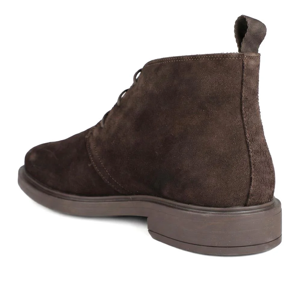 Favian Leather Lace Up Chukka Boots - FAVIAN / 330 216 - Dark Brown Suede - Image 4