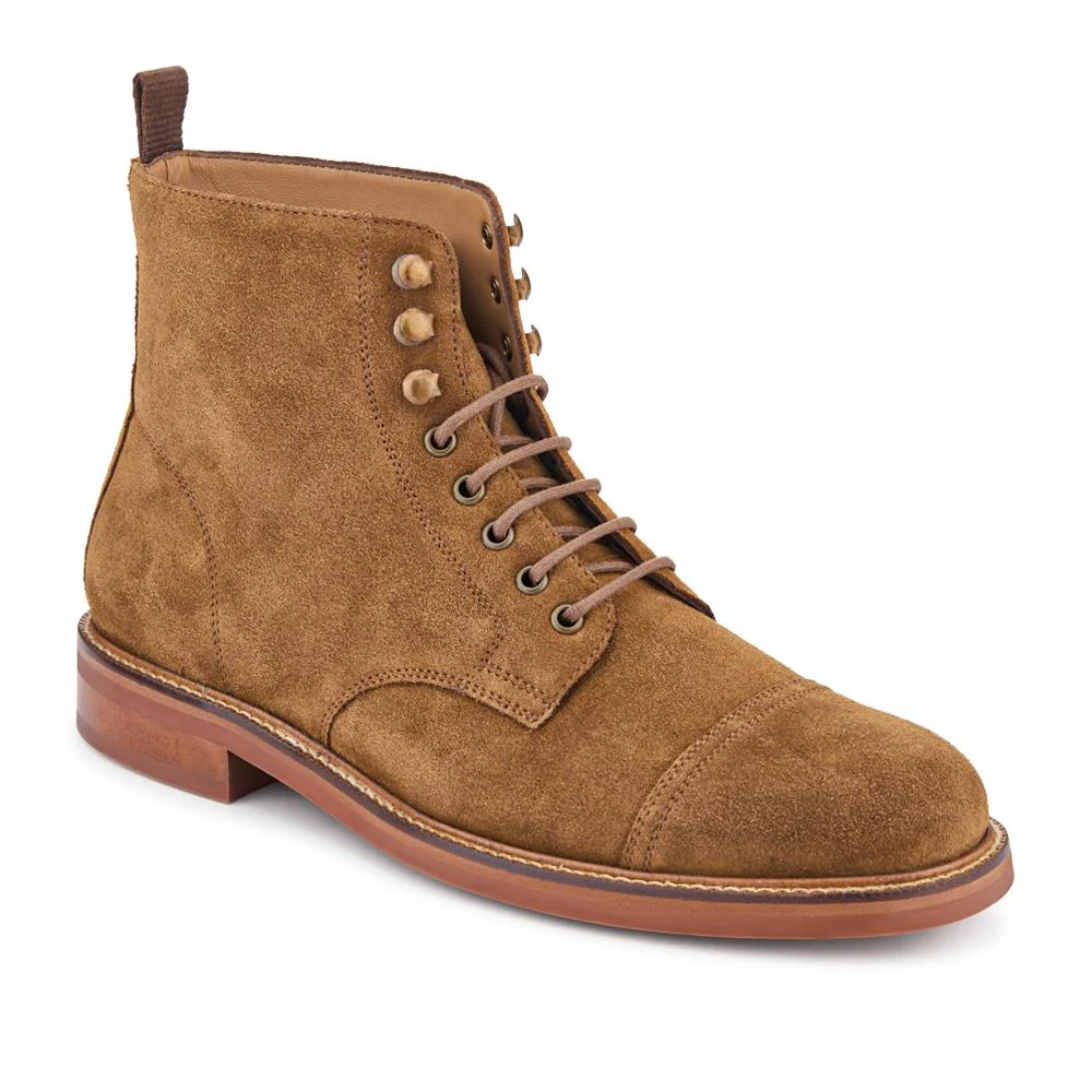 Finch Leather Lace-Up Boots - FINCH / 325 742 - Tan Suede