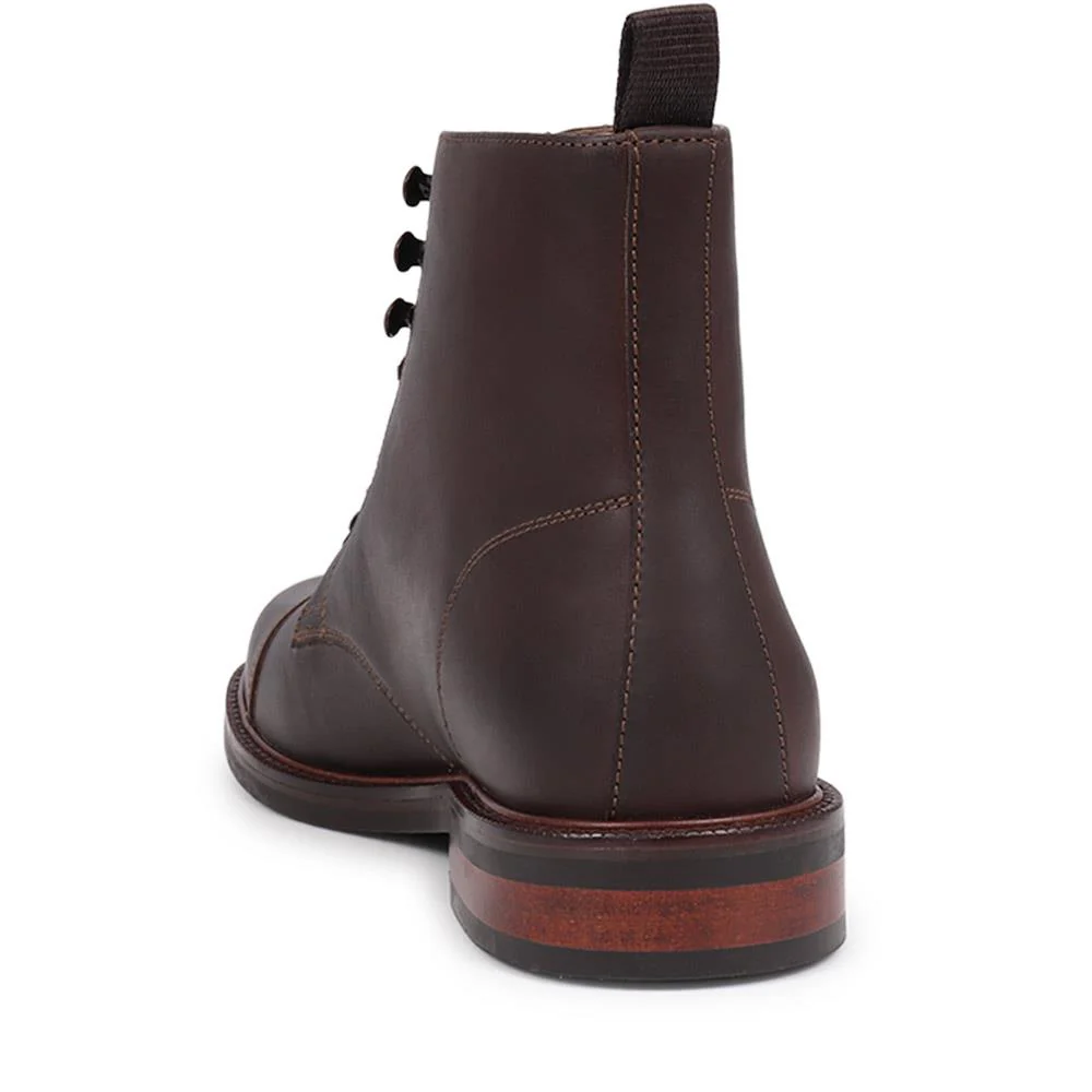 Finch Leather Lace-Up Boots - FINCH / 325 742 - Brown Nubuck - Image 3