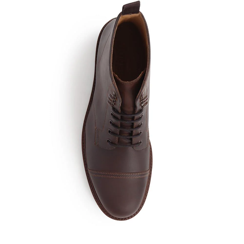 Finch Leather Lace-Up Boots - FINCH / 325 742 - Brown Nubuck - Image 5