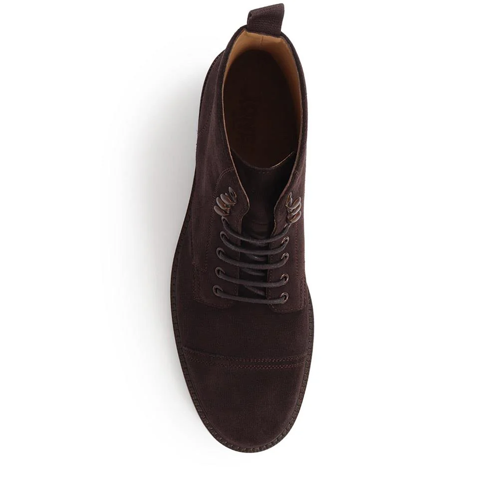 Finch Leather Lace-Up Boots - FINCH / 325 742 - Dark Brown Suede - Image 5