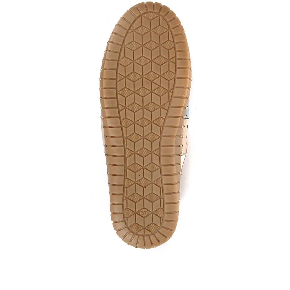 Flat Leather Ballerina Shoes - BELMETIN31009 / 317 955 - Tan Multi - Image 10