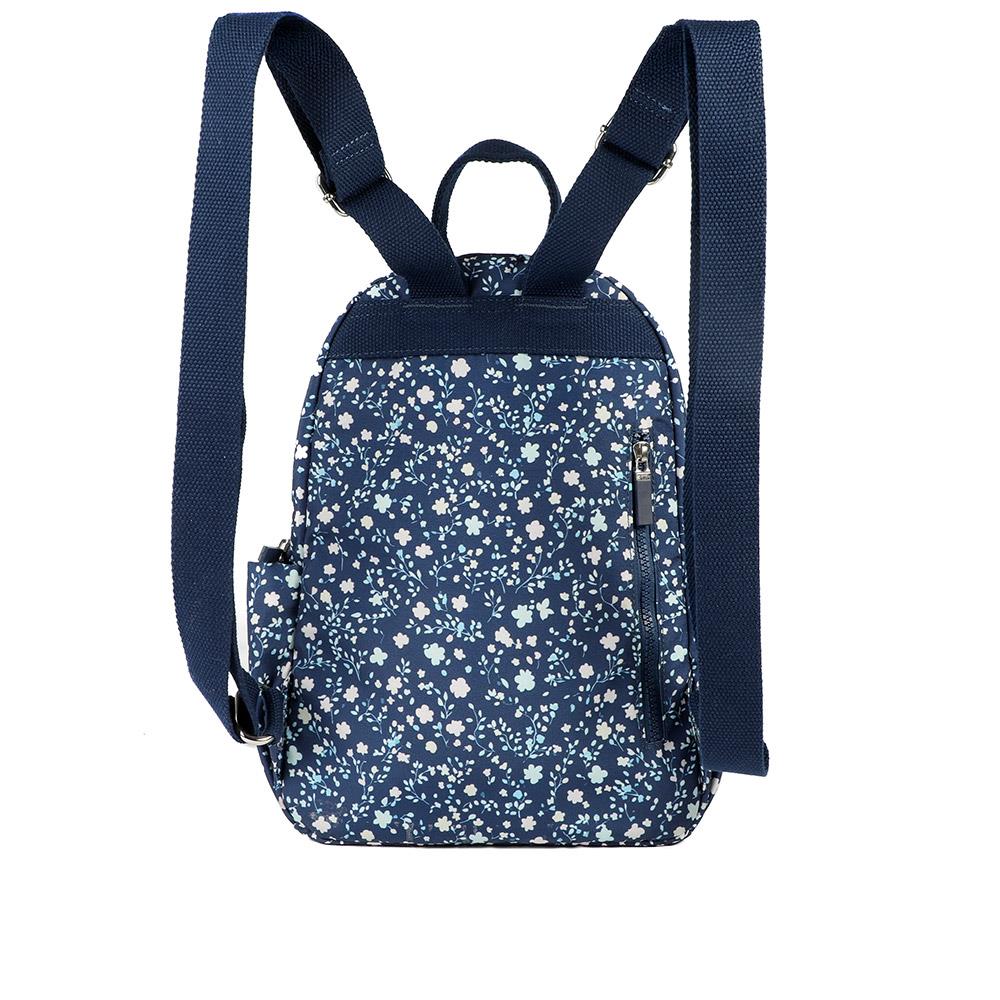 Floral Print Backpack with Bottle Holders - SMIT43000 / 329 228 - Navy Floral - Image 3