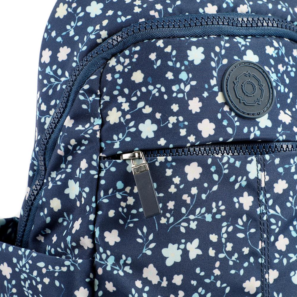 Floral Print Backpack with Bottle Holders - SMIT43000 / 329 228 - Navy Floral - Image 6