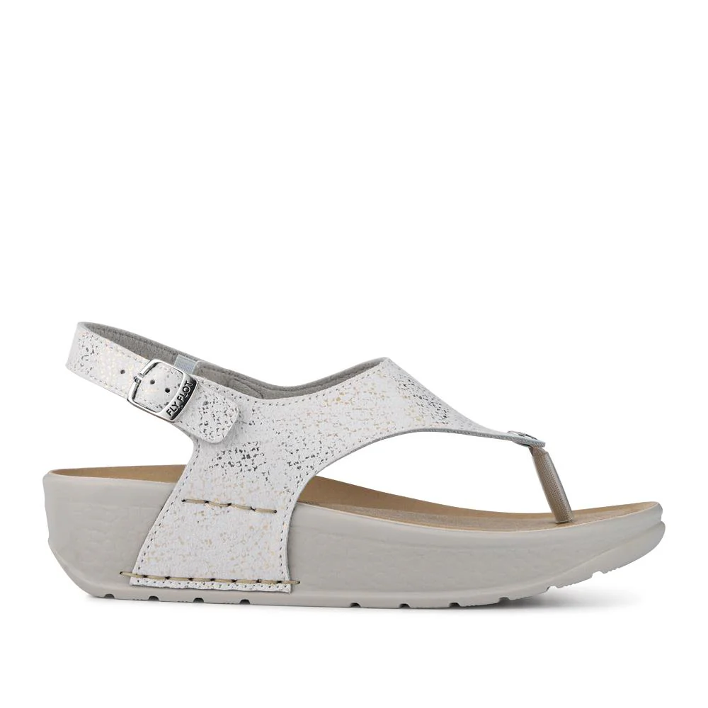 Fly Flot Slingback Strapped Toe Post Sandals - FLY41063 / 326 734 - White - Image 2