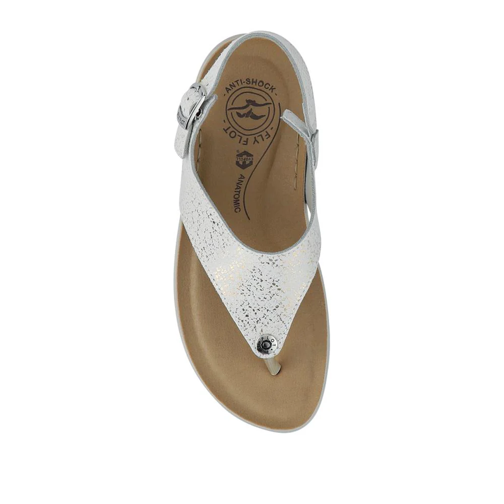 Fly Flot Slingback Strapped Toe Post Sandals - FLY41063 / 326 734 - White - Image 4