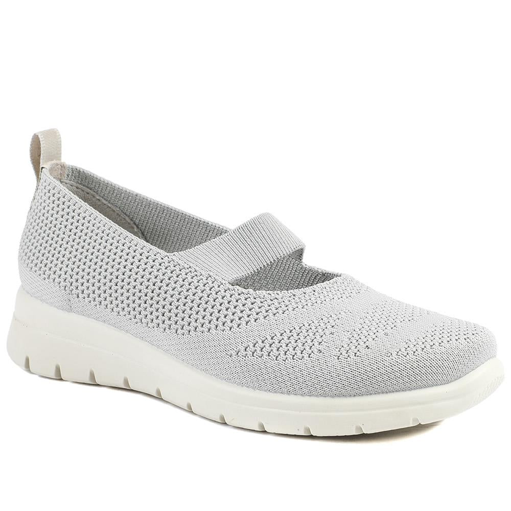 Fly Flot Elasticated Mary Janes - FLY43003 / 328 642 - Light Grey
