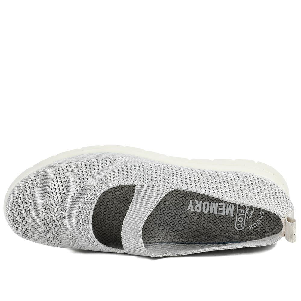 Fly Flot Elasticated Mary Janes - FLY43003 / 328 642 - Light Grey - Image 5