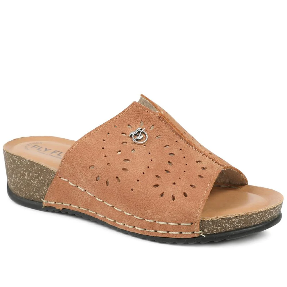 Flyflot Leather Mule Sandals - FLY43012 / 328 649