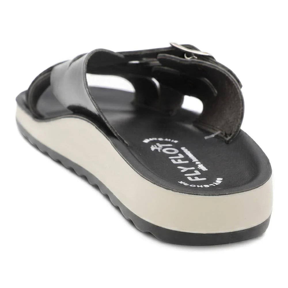 Fly Flot Strappy Dual Buckle Slip On Sandals - FLY43010 / 328 646 - Black - Image 4