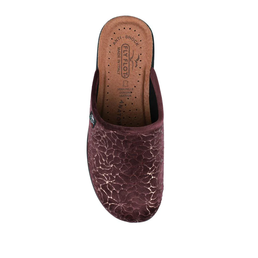 Fly Flot Self Moulding Velour Mules - FLY42031 / 327 726 - Plum - Image 6