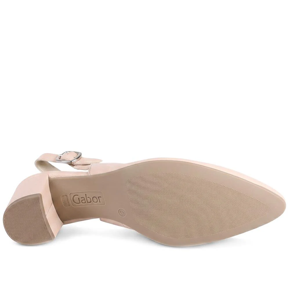 Gabor Buckle Fasten Heeled Court Shoes - GABC43512 / 330 410 - Pink - Image 6