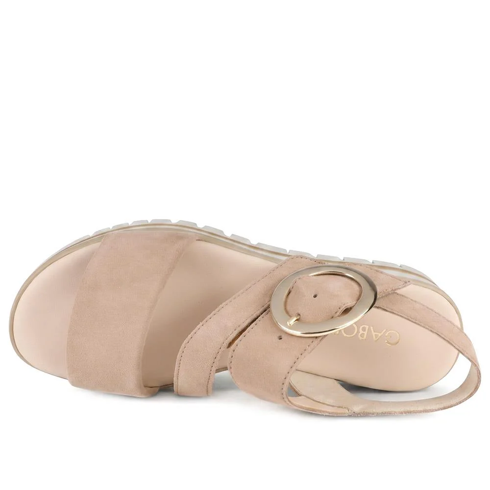 Gabor Chunky Leather Adjustable Sandals - GABC43522 / 330 461 - Beige - Image 5
